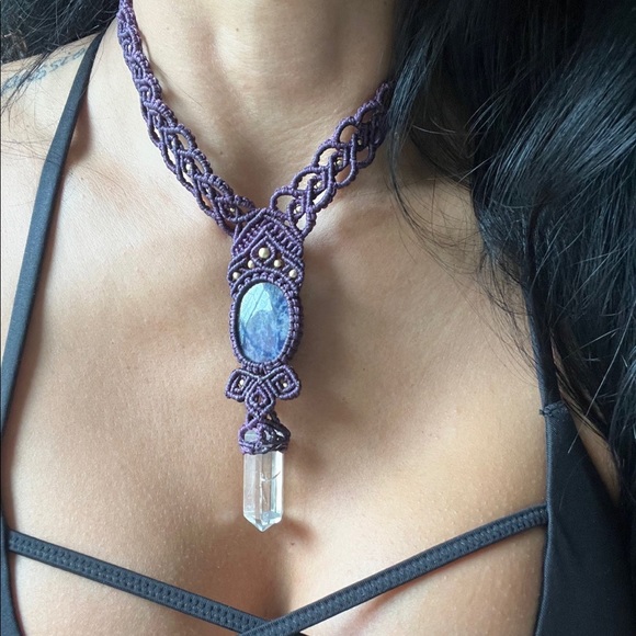 Jewelry - Sodalite + ST Quartz Hemp Necklace